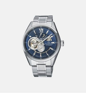 Montre automatique Contemporary Bleu foncé RE-AV0003L00B - Orient Star - Argenté