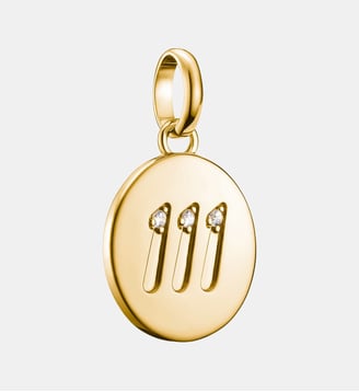 Pendentif Charm numéro angélique 111 avec pierres blanches Connect - Thomas Sabo - Or