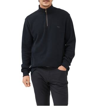 Sweatshirt droit en coton à col zip Alton Ave - Rodd & Gunn - Éclipse
