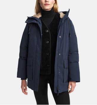 Parka mi-longue à capuche - Aigle - Bleu marine