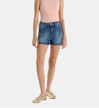 Short TIKO en jeans - Le Temps Des Cerises - Bleu