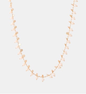 Collier pierres facettées et mini disques ivoire - Balaboosté - Ivoire