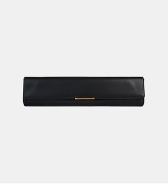 Sac LONG CLUTCH en cuir lisse - Balmain - Noir