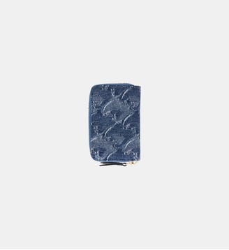 Porte-Carte Lunar Year Zippé En Denim - Lanvin - Bleu