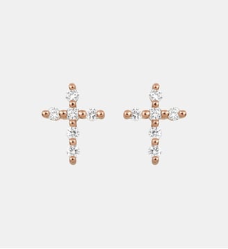 Boucles d'Oreilles Croix Magic Touch - Djula - Or rose