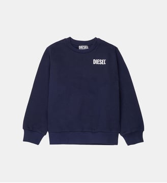 Sweat-shirt col rond avec logo - Diesel Kids - Bleu