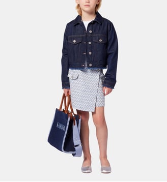 Blouson court en jean - Lanvin Kids - Rinse wash