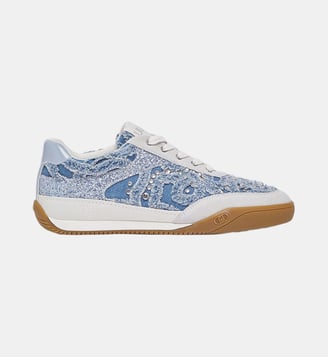 Sneakers en denim avec pierres fantaisie - Liu Jo - Bleu foncé