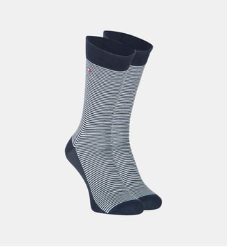 Chaussettes mi-hautes  COTON PEIGNE - Eminence - Bleu marine
