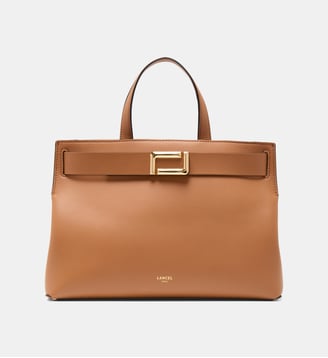Sac à main carryall M en cuir - Lancel - Marron clair