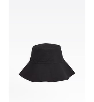 chapeau en coton à large bord - Agnès b. - Noir