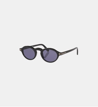 Lunettes de soleil Ovale Aristotele-02 - Tom Ford - Noir brillant