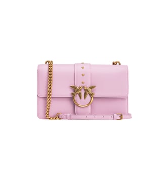Sac moyen à épaule love bag one simply en cuir - Pinko - Violet or antique