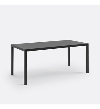 Table à manger, en métal acier noir, 6 couverts - La Redoute Interieurs - Noir
