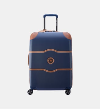 Valise Trolley 4R 66 cm - Delsey Paris - Bleu foncé