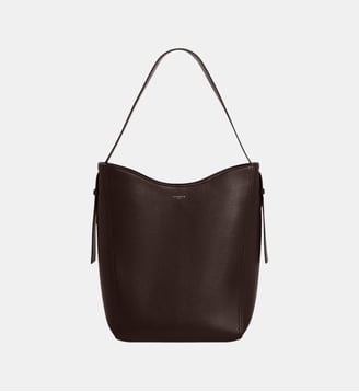 Sac hobo moyen modèle Céleste en cuir lisse - Le Tanneur - Marron arabica