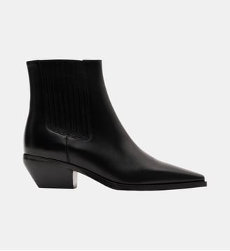 Kira - Bottines En Cuir Veau Lisse Noir - Parallèle - Noir