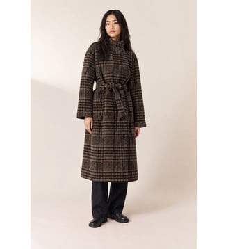 Manteau Volker Check - Leon & Harper - Brown
