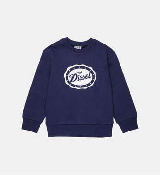 Sweat-shirt col rond avec logo - Diesel Kids - Bleu