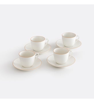 Lot de 4 tasses/sous-tasses à thé porcelaine La Redoute Interieurs
