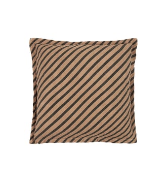 Coussin Landscape en coton lavé gauffré - Nobodinoz - Rayures et sésame