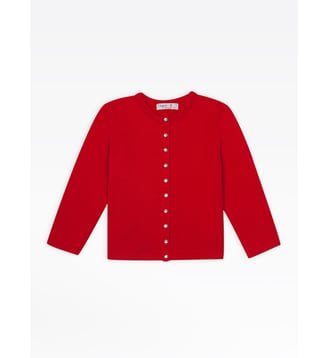 Cardigan pressions 12 ans - Agnès b. - Rouge garance