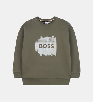 Sweat à capuche - BOSS Kidswear - Tilleul