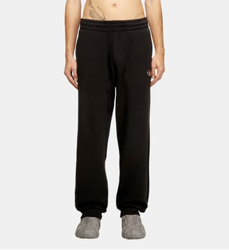 Pantalon en coton avec Oval D métallique - Diesel - Noir