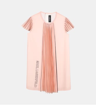 Robe manches courtes - Karl Lagerfeld Kids - Rose pétale