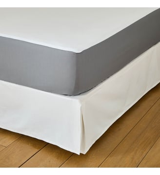 Protège matelas Coton Mesh - Dunlopillo - Blanc et gris clair