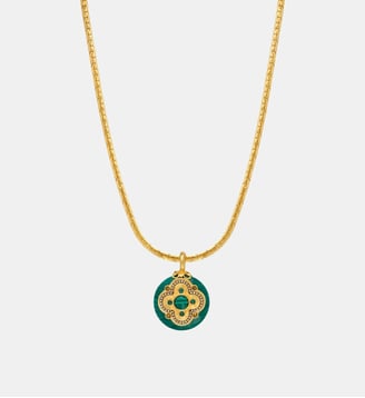 Collier pendentif   - Positano - Satellite - Vert