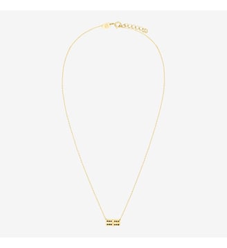 Collier doré jet domino - casino - Caroline Najman - Noir