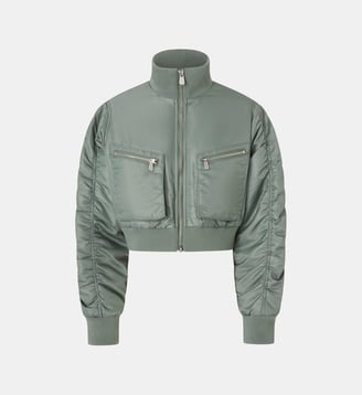 Bomber court en satin technique - Pinko - Vert