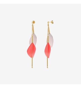 Boucles d'oreilles dorées multi - RIO - Caroline Najman - Rose