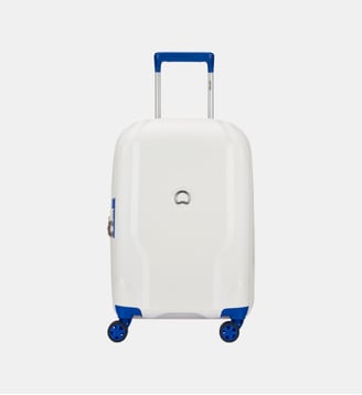 Valise rigide CLAVEL 4RR 55 cm - Delsey Paris - Blanc et bleu