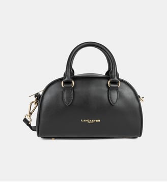 Petit sac à main bowling Donna Bow en cuir - Lancaster - Noir