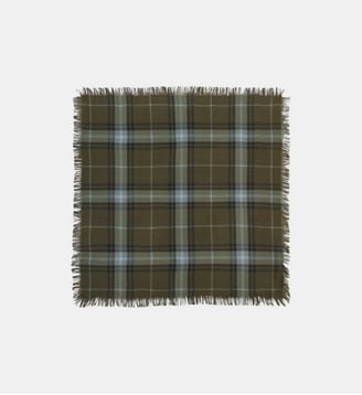 Mini carré Swann Tartan - Bompard - Olive et gris meteorite