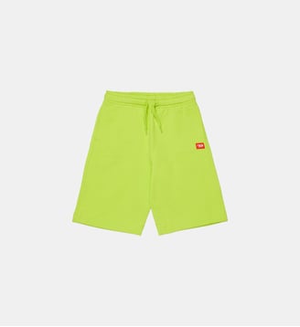 Short en molleton avec logo - Diesel Kids - Vert slime