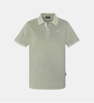 Polo effet délavé - Schott - Kaki