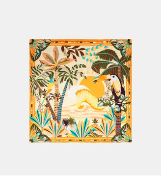 Grand foulard à motifs HAWAI - Wild - Jaune