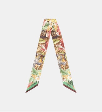Bandeau Jungle en soie  - Lancel - Vert et rose