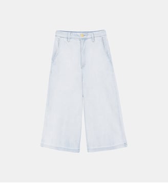 Short large imprimé denim PLINT - La Petite Etoile - Bleu délavé