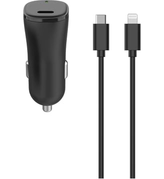 Chargeur allume-cigare USB-C 20W + Cable Lightning Essentiel B