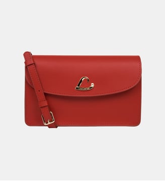 Petite pochette City Philos en cuir - Lancaster - Rouge