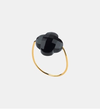 Bague, onyx, or jaune Morganne Bello