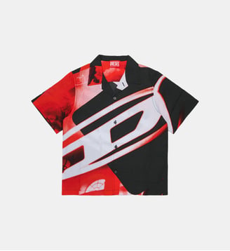 Chemise manches courtes avec logo - Diesel Kids - Noir