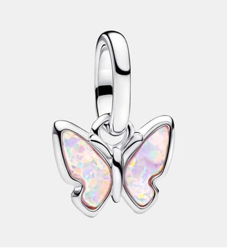 Mini Charm Pendant Papillon Rose - Pandora - Argenté
