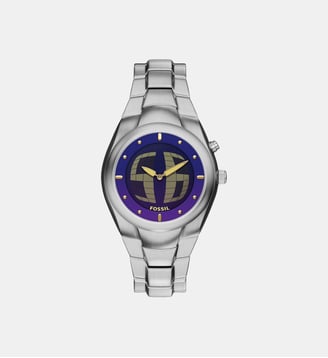 Montre Y2K Big Tic Noir, Bleu LE1228 - Fossil - Argenté