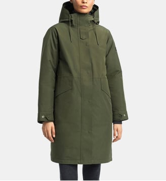 Parka imperméable à capuche GORE-TEX - Aigle - Kaki
