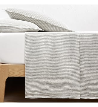 Drap plat rayé lin lavé - La Redoute Interieurs - Rayé kaki